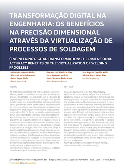 Transformação digital na engenharia: os benefícios na precisão dimensional através da virtualização de processos de soldagem  (PDF 2 MB)