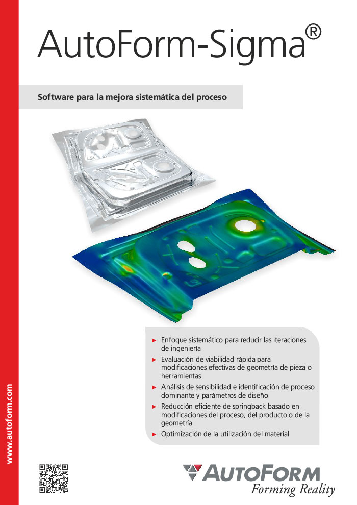 AutoForm-Sigma – Software para la mejora sistemática del proceso durante la ingeniería de procesos – Folleto